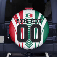 Personalized Mexico Football Spare Tire Cover Mexican Flag Jaguar Mascot Soccer Ball