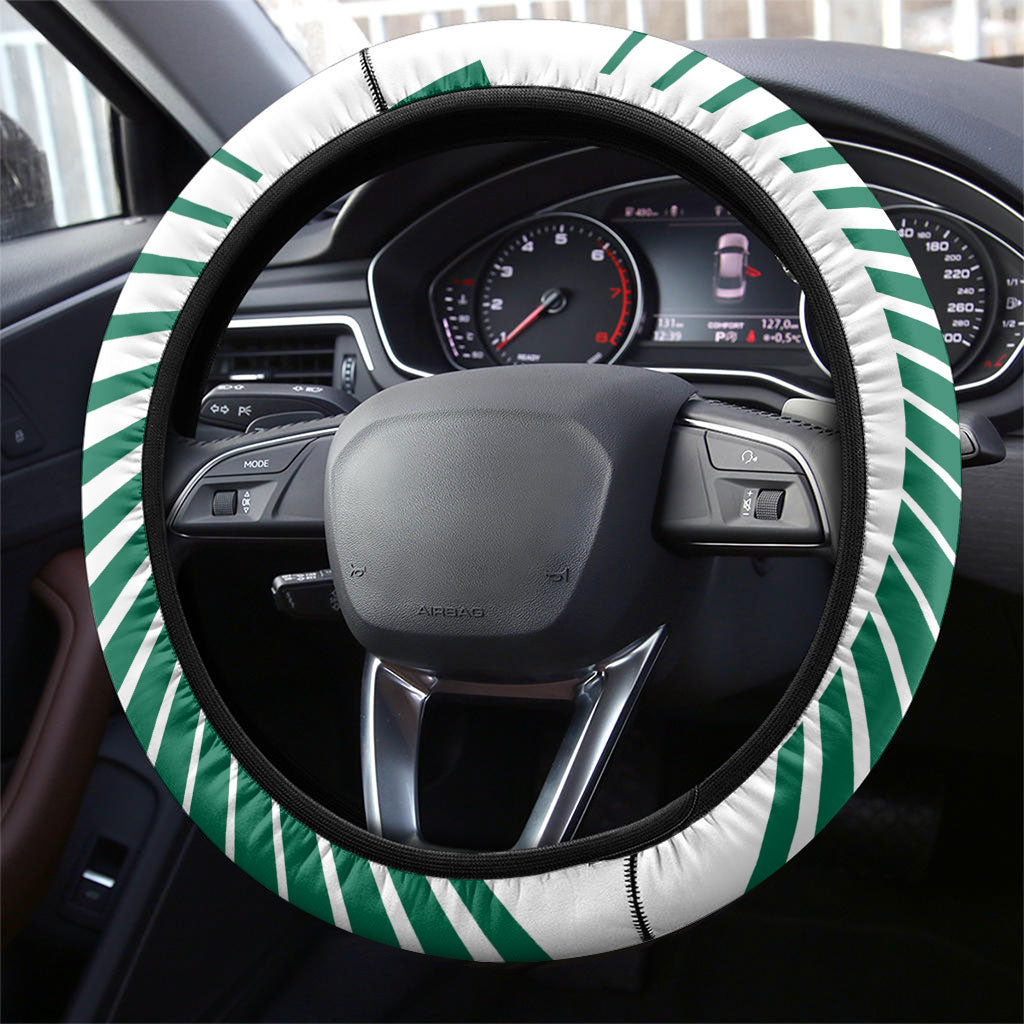 Mexico Football Steering Wheel Cover Mexican Flag Jaguar Mascot Soccer Ball