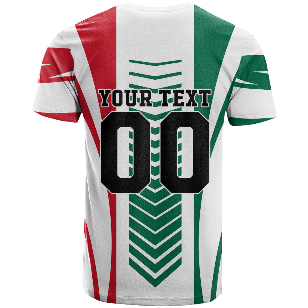 Personalized Mexico Football T Shirt Mexican Flag Jaguar Mascot Soccer Ball