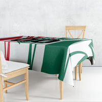 Personalized Mexico Football Tablecloth Mexican Flag Jaguar Mascot Soccer Ball