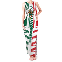 Personalized Mexico Football Tank Maxi Dress Mexican Flag Jaguar Mascot Soccer Ball