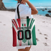 Personalized Mexico Football Tote Bag Mexican Flag Jaguar Mascot Soccer Ball