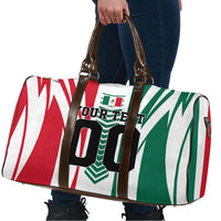 Personalized Mexico Football Travel Bag Mexican Flag Jaguar Mascot Soccer Ball