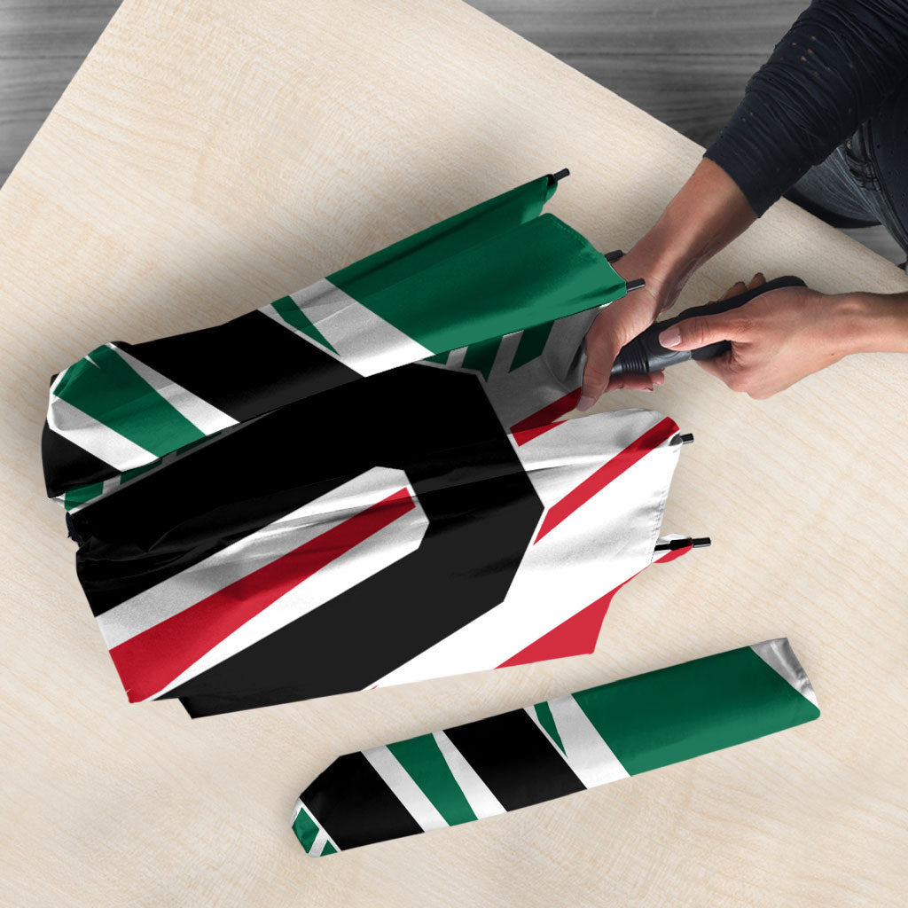 Personalized Mexico Football Umbrella Mexican Flag Jaguar Mascot Soccer Ball