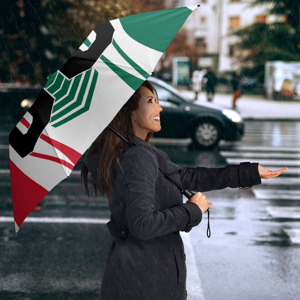 Personalized Mexico Football Umbrella Mexican Flag Jaguar Mascot Soccer Ball