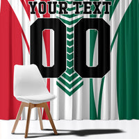 Personalized Mexico Football Window Curtain Mexican Flag Jaguar Mascot Soccer Ball