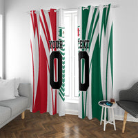 Personalized Mexico Football Window Curtain Mexican Flag Jaguar Mascot Soccer Ball