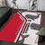 Dominica Flag Area Rug Tribal Turtle Pattern Red and White with Island Stars Design - Wonder Print Shop