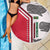 Dominica Flag Beach Blanket Tribal Turtle Pattern Red and White with Island Stars Design - Wonder Print Shop