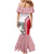Dominica Flag Family Matching Mermaid Dress and Hawaiian Shirt Tribal Turtle Pattern Red and White with Island Stars Design - Wonder Print Shop