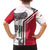Dominica Flag Family Matching Off The Shoulder Long Sleeve Dress and Hawaiian Shirt Tribal Turtle Pattern Red and White with Island Stars Design - Wonder Print Shop