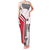 Dominica Flag Family Matching Tank Maxi Dress and Hawaiian Shirt Tribal Turtle Pattern Red and White with Island Stars Design - Wonder Print Shop