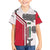 Dominica Flag Kid Hawaiian Shirt Tribal Turtle Pattern Red and White with Island Stars Design - Wonder Print Shop