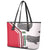 Dominica Flag Leather Tote Bag Tribal Turtle Pattern Red and White with Island Stars Design - Wonder Print Shop