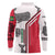 Dominica Flag Long Sleeve Polo Shirt Tribal Turtle Pattern Red and White with Island Stars Design - Wonder Print Shop