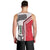 Dominica Flag Men Tank Top Tribal Turtle Pattern Red and White with Island Stars Design - Wonder Print Shop