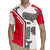 Dominica Flag Rugby Jersey Tribal Turtle Pattern Red and White with Island Stars Design - Wonder Print Shop