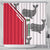 Dominica Flag Shower Curtain Tribal Turtle Pattern Red and White with Island Stars Design - Wonder Print Shop