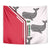 Dominica Flag Tapestry Tribal Turtle Pattern Red and White with Island Stars Design - Wonder Print Shop