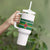 Dominica Flag Tumbler With Handle Tribal Turtle Pattern Red and White with Island Stars Design - Wonder Print Shop