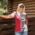 Dominica Flag Women Polo Shirt Tribal Turtle Pattern Red and White with Island Stars Design - Wonder Print Shop
