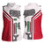 Dominica Flag Women Sleeveless Polo Shirt Tribal Turtle Pattern Red and White with Island Stars Design - Wonder Print Shop