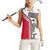 Dominica Flag Women Sleeveless Polo Shirt Tribal Turtle Pattern Red and White with Island Stars Design - Wonder Print Shop