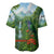 Dominica Nature Baseball Jersey Sisserou Parrot and Waterfall Island Map with National Flag Design - Wonder Print Shop