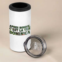 Dominica Nature 4 in 1 Can Cooler Tumbler Sisserou Parrot and Waterfall Island Map with National Flag Design - Wonder Print Shop