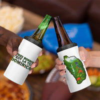 Dominica Nature 4 in 1 Can Cooler Tumbler Sisserou Parrot and Waterfall Island Map with National Flag Design - Wonder Print Shop