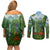 Dominica Nature Couples Matching Off Shoulder Short Dress and Long Sleeve Button Shirt Sisserou Parrot and Waterfall Island Map with National Flag Design - Wonder Print Shop