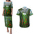 Dominica Nature Couples Matching Puletasi and Hawaiian Shirt Sisserou Parrot and Waterfall Island Map with National Flag Design - Wonder Print Shop