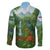 Dominica Nature Family Matching Off Shoulder Short Dress and Hawaiian Shirt Sisserou Parrot and Waterfall Island Map with National Flag Design - Wonder Print Shop