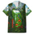Dominica Nature Family Matching Tank Maxi Dress and Hawaiian Shirt Sisserou Parrot and Waterfall Island Map with National Flag Design - Wonder Print Shop