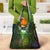 Dominica Nature Grocery Bag Sisserou Parrot and Waterfall Island Map with National Flag Design - Wonder Print Shop