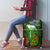 Dominica Nature Luggage Cover Sisserou Parrot and Waterfall Island Map with National Flag Design - Wonder Print Shop