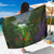 Dominica Nature Sarong Sisserou Parrot and Waterfall Island Map with National Flag Design - Wonder Print Shop