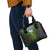 Dominica Nature Shoulder Handbag Sisserou Parrot and Waterfall Island Map with National Flag Design - Wonder Print Shop