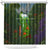Dominica Nature Shower Curtain Sisserou Parrot and Waterfall Island Map with National Flag Design - Wonder Print Shop