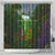 Dominica Nature Shower Curtain Sisserou Parrot and Waterfall Island Map with National Flag Design - Wonder Print Shop