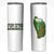 Dominica Nature Skinny Tumbler Sisserou Parrot and Waterfall Island Map with National Flag Design - Wonder Print Shop