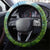 Dominica Nature Steering Wheel Cover Sisserou Parrot and Waterfall Island Map with National Flag Design - Wonder Print Shop