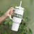 Dominica Nature Tumbler With Handle Sisserou Parrot and Waterfall Island Map with National Flag Design - Wonder Print Shop