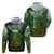 Dominica Nature Zip Hoodie Sisserou Parrot and Waterfall Island Map with National Flag Design - Wonder Print Shop