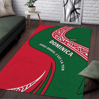 Dominica Area Rug with Sisserou Parrot and Tribal Pattern Design - Wonder Print Shop