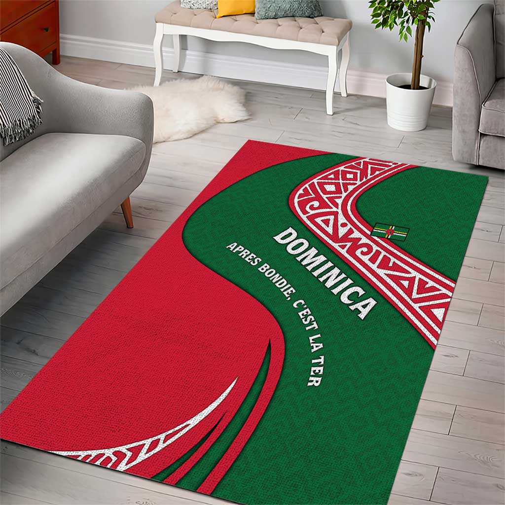 Dominica Area Rug with Sisserou Parrot and Tribal Pattern Design - Wonder Print Shop