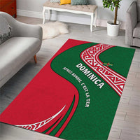 Dominica Area Rug with Sisserou Parrot and Tribal Pattern Design - Wonder Print Shop