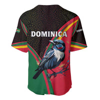 Dominica Baseball Jersey with Sisserou Parrot and Tribal Pattern Design - Wonder Print Shop