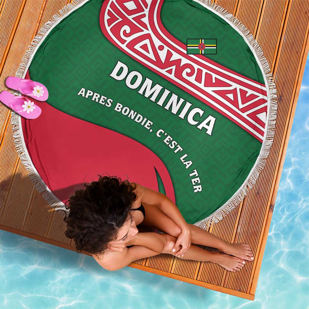Dominica Beach Blanket with Sisserou Parrot and Tribal Pattern Design - Wonder Print Shop