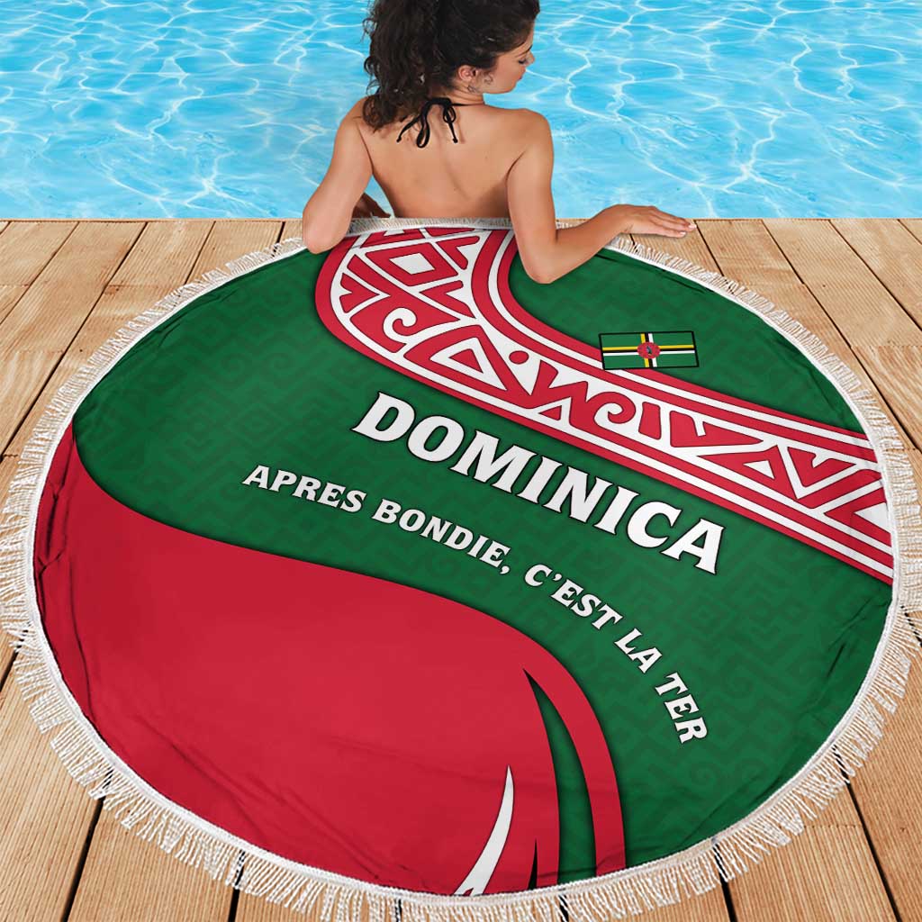 Dominica Beach Blanket with Sisserou Parrot and Tribal Pattern Design - Wonder Print Shop